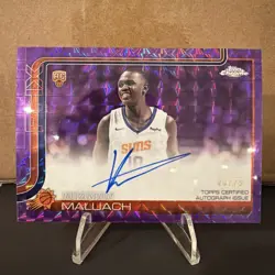 2025-26 Topps Chrome Khaman Maluach Rookie Auto RC Geometric Purple #/75 - Image 1