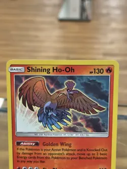 2017 Pokemon TCG Shining Legends Black Star Promo Card #SM70 Shining Ho-Oh Holo - Image 2