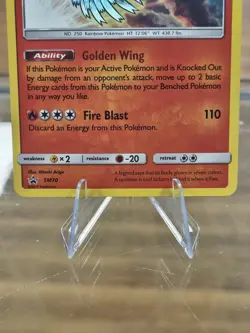 2017 Pokemon TCG Shining Legends Black Star Promo Card #SM70 Shining Ho-Oh Holo - Image 3