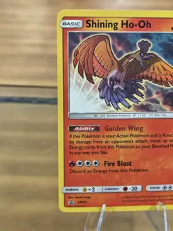 2017 Pokemon TCG Shining Legends Black Star Promo Card #SM70 Shining Ho-Oh Holo - Image 5