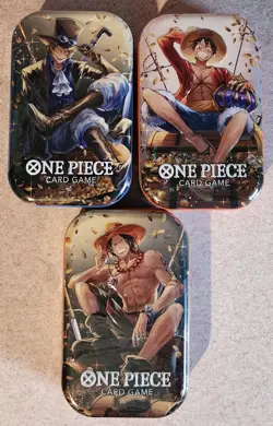One Piece Card Game Tin Pack Set Vol.2 (TS-02, OP13) x3 One Of Each Hero - Image 1