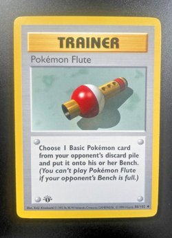 Pokemon Card: 1st Edition POKEMON FLUTE Base Common (MP) - Image 1