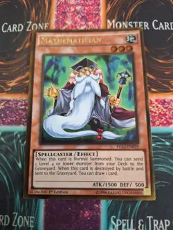 Yugioh Mathematician PGL2-EN039 Gold Rare 1st Edition Near Mint - Image 1