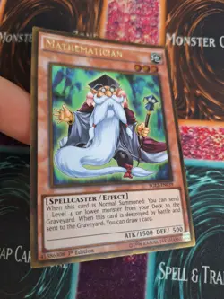 Yugioh Mathematician PGL2-EN039 Gold Rare 1st Edition Near Mint - Image 2