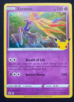 Pokemon Card Xerneas 012/025 25th Anniversary Celebrations Holo (NM) - Image 1
