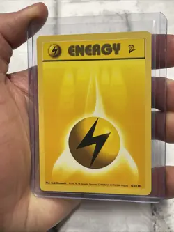 Pokemon Card Base Set 2 Lightning Energy 128/130 Vintage Vtg NM Nintendo TCG - Image 2
