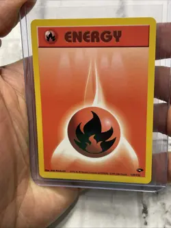 Fire Energy 128/132 Gym Challenge NM Vintage Pokemon Card Nintendo Vtg WOTC TCG - Image 1