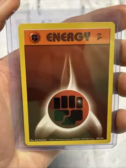 Pokemon TCG Fighting Energy Base Set 2 125/130 Regular Unlimited Common NM Card - Image 1