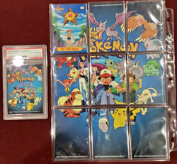 1999 POKEMON TOPPS TV Rare 9-Card Puzzle Set NM w/ PSA 8 (Blue) Checklist Card - Image 2