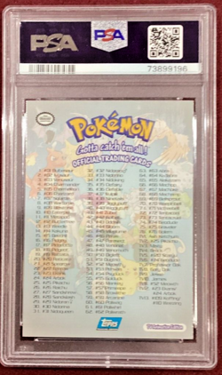 1999 POKEMON TOPPS TV Rare 9-Card Puzzle Set NM w/ PSA 8 (Blue) Checklist Card - Image 4
