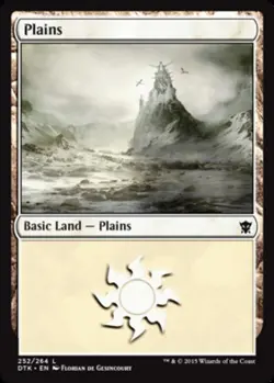 Basic Lands 10 MTG Plains (252), NM-Mint, English Dragons of Tarkir - Image 1