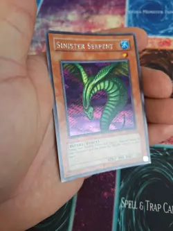 Yugioh Sinister Serpent SDD-002 Prismatic Secret Rare Unlimited Heavily Played - Image 3