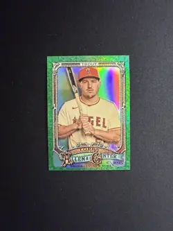 2025 Topps Allen and Ginter Mike Trout Chrome Green Refractor /99 #100 - Image 1