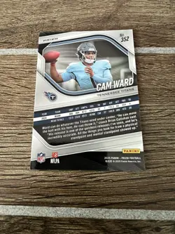 2025 Panini Prizm - Rookies Cam Ward #352 Silver Prizm (RC) G - Image 3