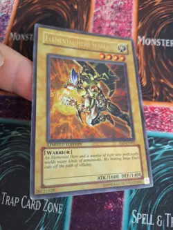 Yugioh Elemental HERO Sparkman YSD-ENS01 Ultra Rare Limited Moderately Played - Image 2