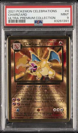 2021 POKEMON CELEBRATIONS ULTRA-PREM COLL #4 CHARIZARD PSA 9 - Image 1