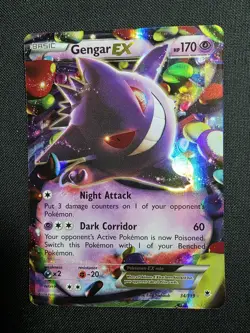 Pokemon Gengar EX Ultra Rare Holo 34/119 XY-Phantom Forces 170 HP Psychic - Image 1