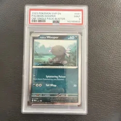Pokemon Obsidian Flames Single Pack Blister #041 Paldean Wooper Cosmos PSA 9 - Image 1