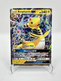Ampharos GX 43/181 Sm-Team Up Holo Pokemon Near Mint - Image 1