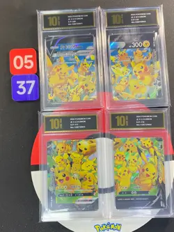 2024 Pokemon TCG S-Chinese Pikachu V-UNION S-P 109-112 4pcs Grade10 0537 - Image 1