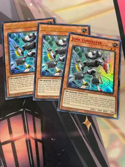 YUGIOH - JUNK CONVERTER X3 - ULTRA RARE/RED - 1ST ED - NM - LDS3 - Image 1