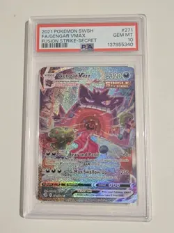 Pokemon Gengar VMAX Alt Art TCG 271/264 Fusion Strike English PSA 10 Gem Mint UK - Image 1