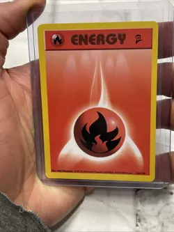 Pokemon TCG Fire Energy Base Set 2 126/130 Regular Unlimited Common Vintage LP+ - Image 1