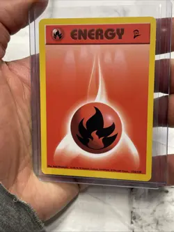 Pokemon TCG Fire Energy Base Set 2 126/130 Regular Unlimited Common Vintage LP+ - Image 2