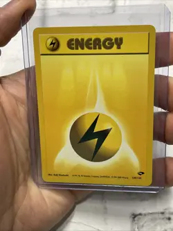 Lightning Energy 130/132 Gym Challenge Common Vintage Pokemon Nintendo NM Vtg - Image 1