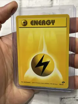 Lightning Energy 130/132 Gym Challenge Common Vintage Pokemon Nintendo NM Vtg - Image 2