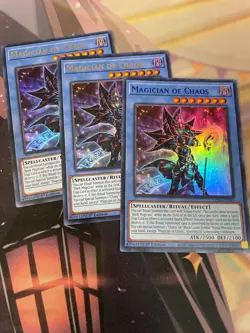 YUGIOH - MAGICIAN OF CHAOS X3 - ULTRA RARE/BLUE - 1ST ED - NM - LDS3 - Image 1