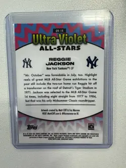 Reggie Jackson 2025 Topps Chrome Ultra Violet All-Stars #UV-14 New York Yankees - Image 2