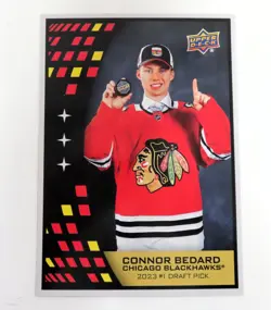 2024 Upper Deck CONNOR BEDARD RC ROOKIE PROMO 5x7 LOT Of (40) NM-MT #1 Pick - Image 2