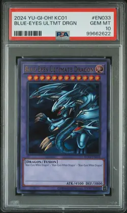 Blue-Eyes Ultimate Dragon Yugioh 2024 KC01-EN033 Ultra Rare PSA 10 - Image 1