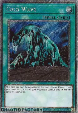 YUGIOH RA03-EN104 Cold Wave Platinum Secret Rare 1st Edition NM - Image 1