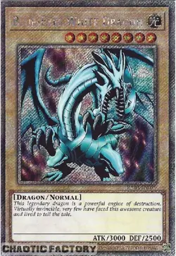 YUGIOH RA03-EN079 Blue-Eyes White Dragon Platinum Secret Rare 1st Edition NM - Image 1
