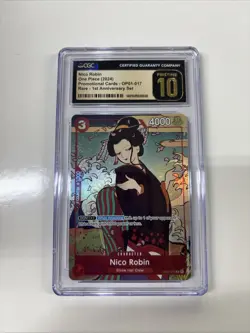 Nico Robin 1st Anniversary Set OP01-017 One Piece Promo CGC Pristine 10 POP 10 - Image 1