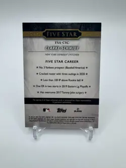 2021 Topps Five Star Clarke Schmidt On Card Auto /50 New York Yankees- - Image 2