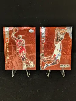 88-99 And 99-00 Upper Deck Black Diamond Michael Jordan Cards #22 And #13 GOAT - Image 1