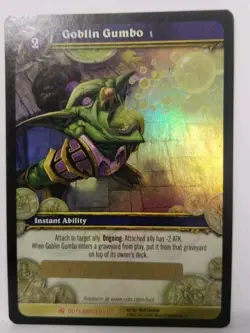 World of Warcraft WoW TCG Loot Card Goblin Gumbo Unscratched Unredeemed! - Image 1