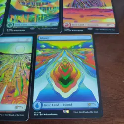 MTG Secret Lair Strange Sands Island Mountain Swamp Plains Forest NonFoil 5 Card - Image 2