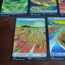 MTG Secret Lair Strange Sands Island Mountain Swamp Plains Forest NonFoil 5 Card - Image 3