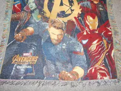 DISNEY MARVEL AVENGERS INFINITY WAR CHARACTER COLLAGE 58X44 THROW BLANKET - Image 2