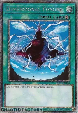 YUGIOH RA03-EN163 Dimensional Fissure Platinum Secret Rare 1st Edition NM - Image 1