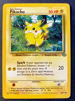 Pikachu 60/64 Jungle Unlimited Common WOTC Pokemon Card - Near Mint - Image 1