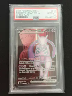 Team Rocket's Mewtwo ex Full Art 213/182 Destined Rivals PSA 10 Gem Mint 2025 - Image 1