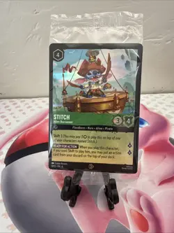 Disney Lorcana TCG Stitch Alien Buccaneer Foil Promo Card 8/P2 NM - Image 1