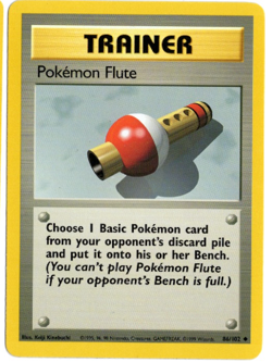 Pokemon Flute 86/102 Base Set Pokemon Card - Image 1