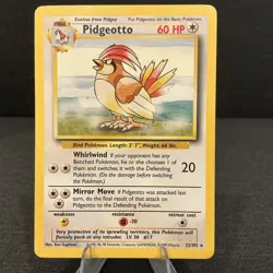 Pidgeotto 22/102 Base Set Rare Non-Holo Vintage WOTC Pokemon TCG Card - Image 1