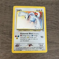 Pokemon Lugia Neo Genesis Holo Rare 9/111 90 HP Unlimited 2000 English Card - Image 1